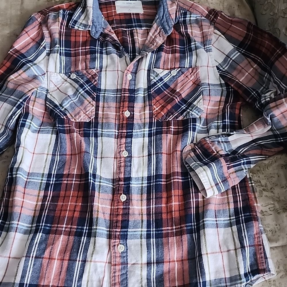 Classic Red Flannel Button Up Shirt Size M - Picture 2 of 6
